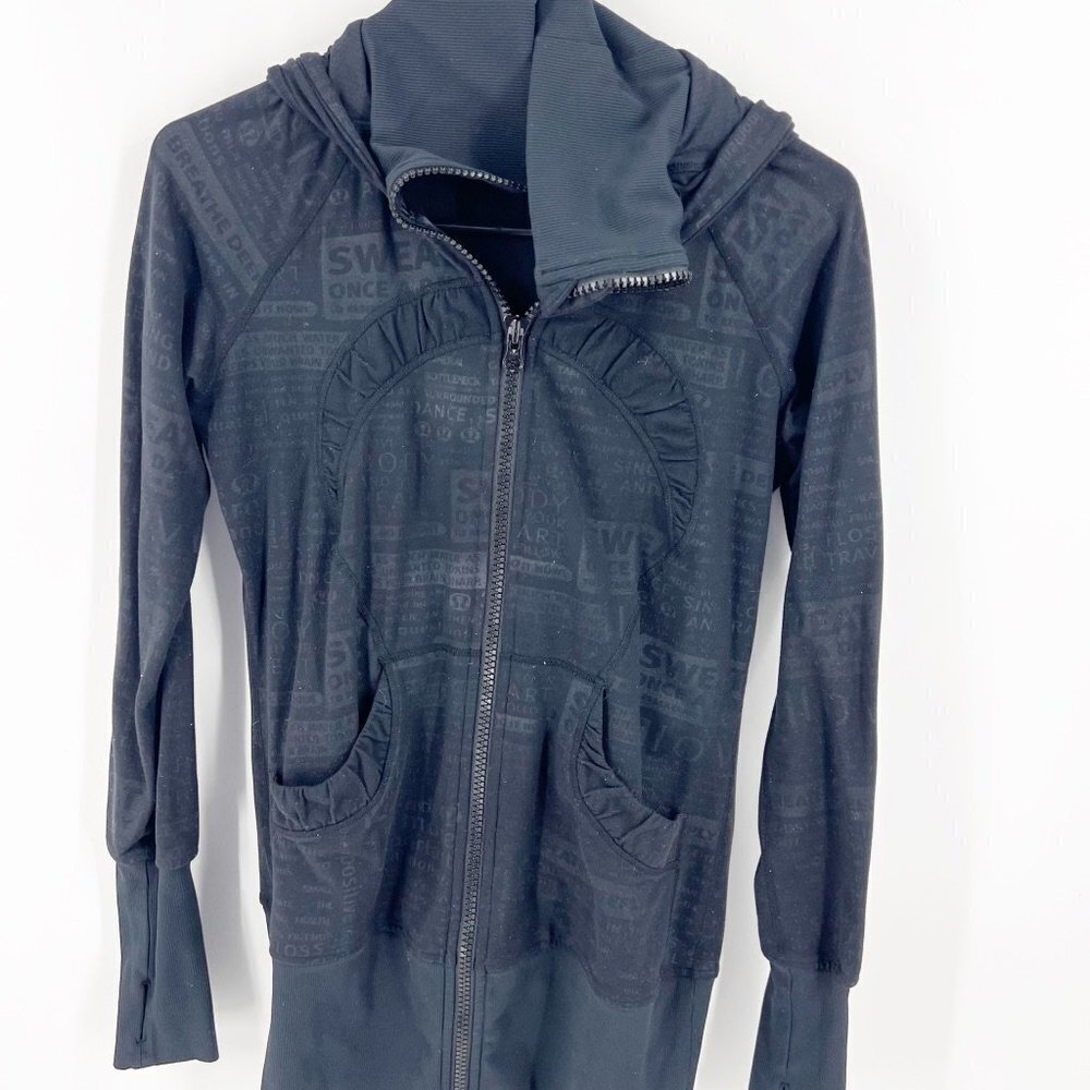 ✅ Lululemon Full Zip DANCE‎ Jacket Black Size 6